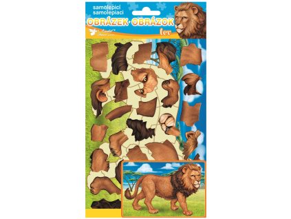 Samolepiaca skladačka lev 14 x 25 cm