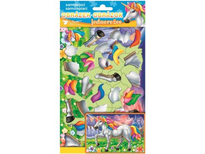 Samolepiaca skladačka jednorožec 14 x 25 cm