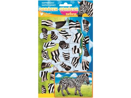 Samolepiaca skladačka zebra 14 x 25 cm