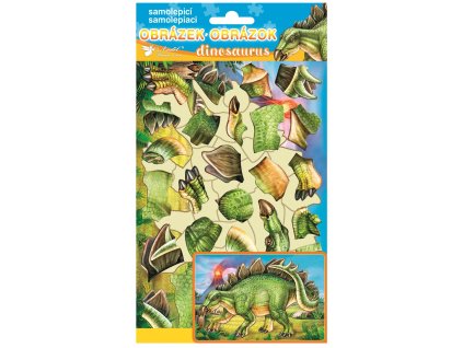 Samolepiaca skladačka STEGOSAURUS 14 x 25 cm