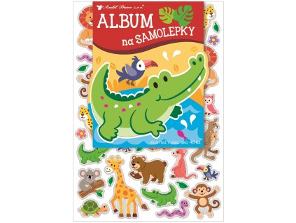 Album na samolepky hologram 40 samolepiek 16x29 cm, zvieratká