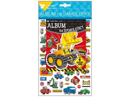 Album na samolepky hologram 40 samolepiek 16x29 cm stroje