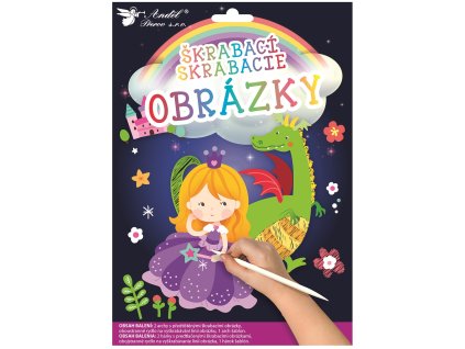 Škrabacie obrázky 16,5 x 21 cm Princezná