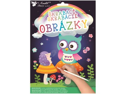 Škrabacie obrázky 16,5 x 21 cm SOVA