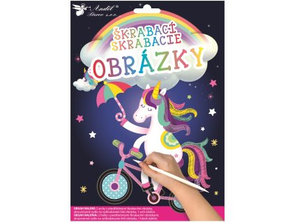 Škrabacie obrázky 16,5 x 21 cm JEDNOROŽEC