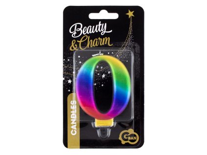 swieczka cyferka 0 galaxy 8 0 cm