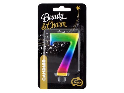 swieczka cyferka 7 galaxy 8 0 cm