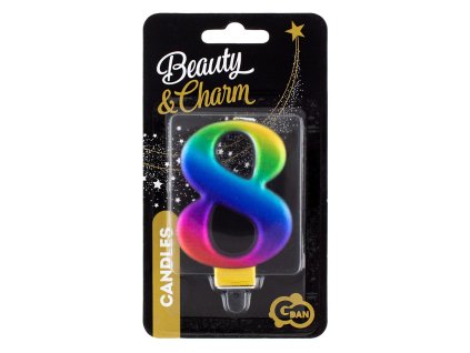 swieczka cyferka 8 galaxy 8 0 cm