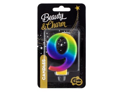 swieczka cyferka 9 galaxy 8 0 cm