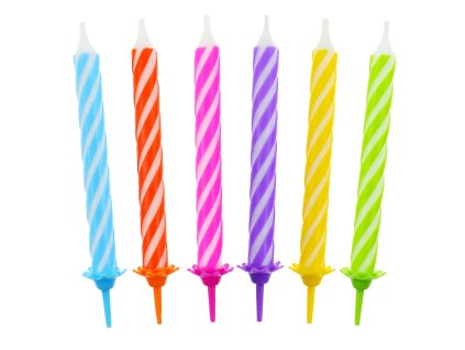 swieczki urodzinowe spiralny wzor 12 12 8 0 cm