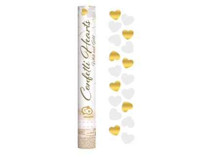 konfetti zlote biale serduszka