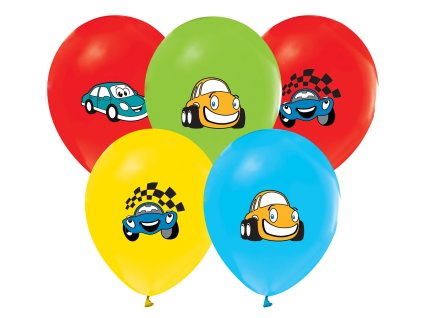 balony samochody z kreskowek 12 cali 5 szt