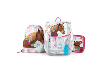 Školská súprava 3ks PREMIUM LIGHT kôň romantic
