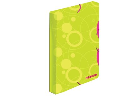 Škatuľa PP s gumou A4 Duo Colori zelená-ružová