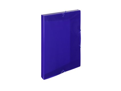 Krabica PP s gumou A4 ELECTRA tmavo modrá