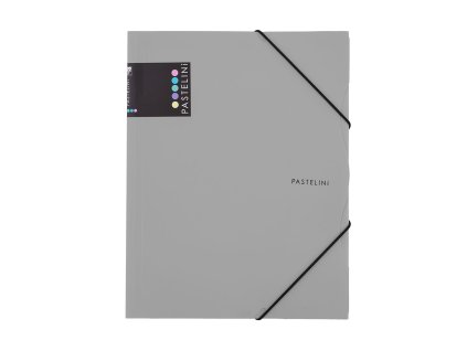 Sloha s gumou A4 PP PASTELINI šedá
