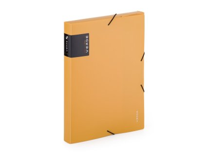 Krabica PP s gumou A4 VERDE horčica