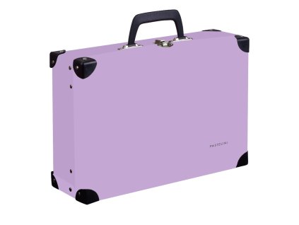 Kufrík lamino hranatý okovaný PASTELINI fialová
