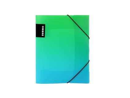 Sloha s gumou A4 PP OMBRE zelená