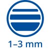 šířka stopy 1-3mm