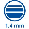 šířka stopy 1,4 mm