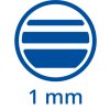 šířka stopy 1mm