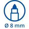 Válcový hrot 8mm