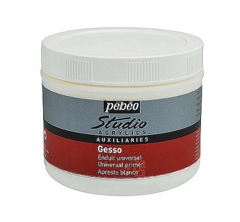 Gesso (bílá akrylová barva)