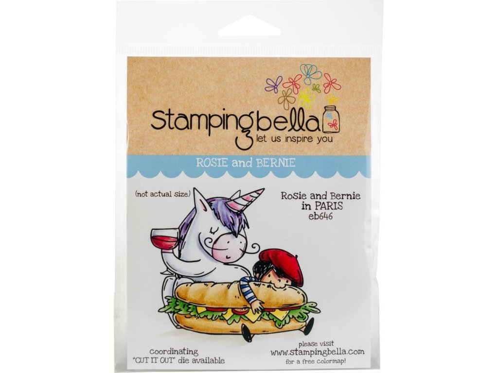 Stamping Bella - ROSIE AND BERNIE IN PARIS - cling gumové razítko