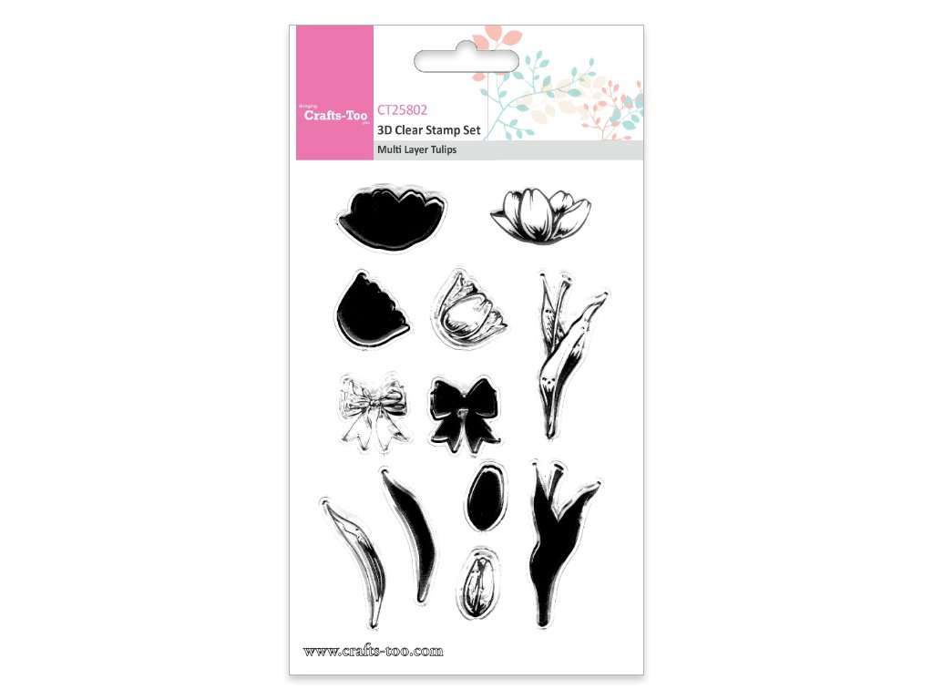 Crafts-Too - MULTI LAYER TULIPS - silikonová razítka, soutisk