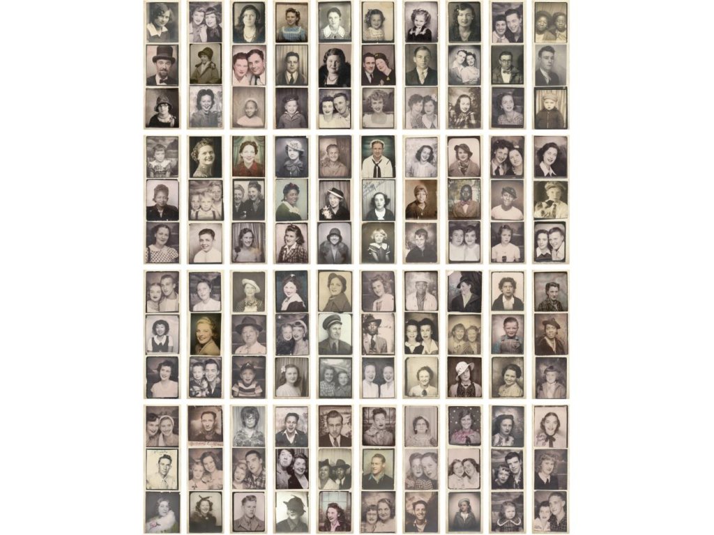 Tim Holtz - PHOTOBOOTH - potištěné kartičky, portréty