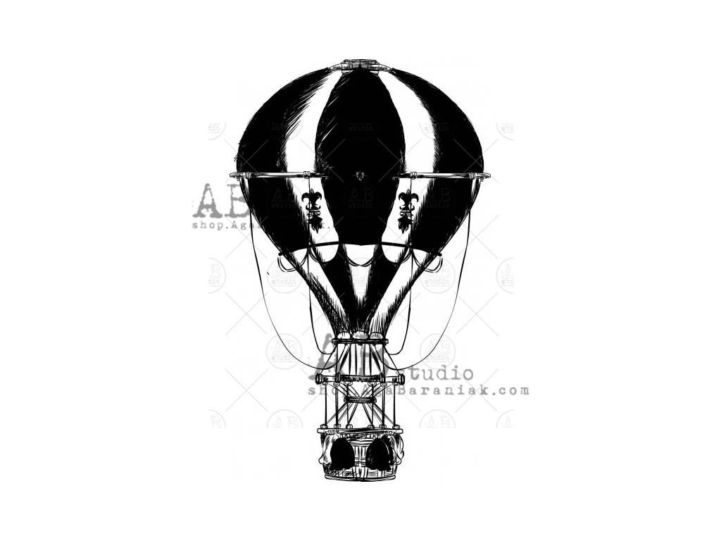 rubber stamp id 320 vintage balloon 320