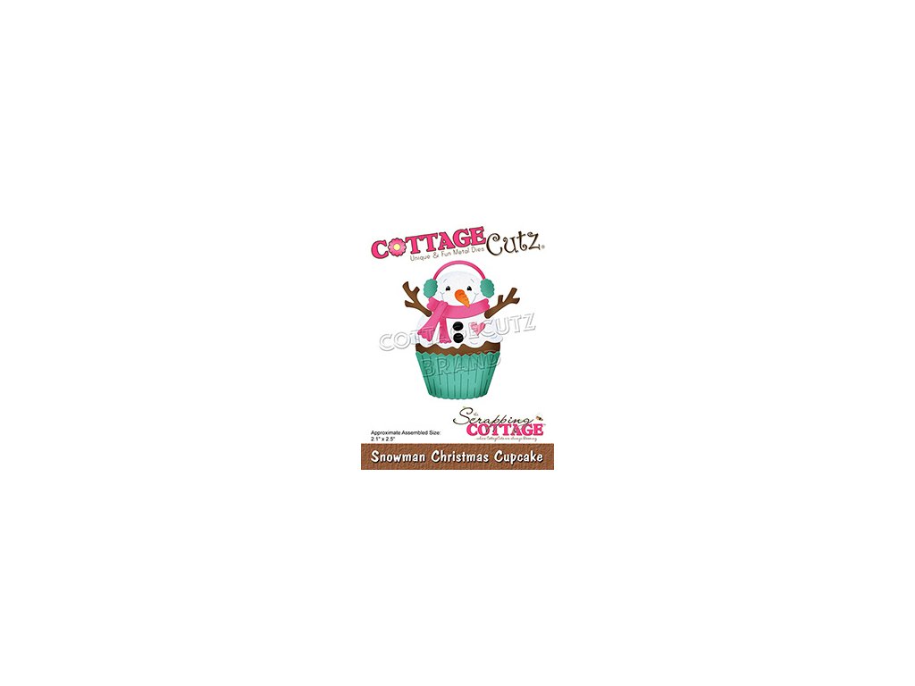 scrapping cottage snowman christmas cupcake cc 810