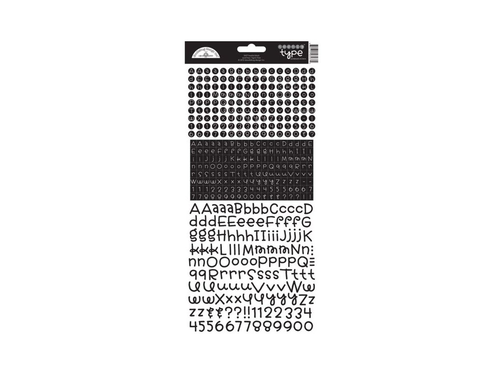 doodlebug design beetle black teensy type stickers