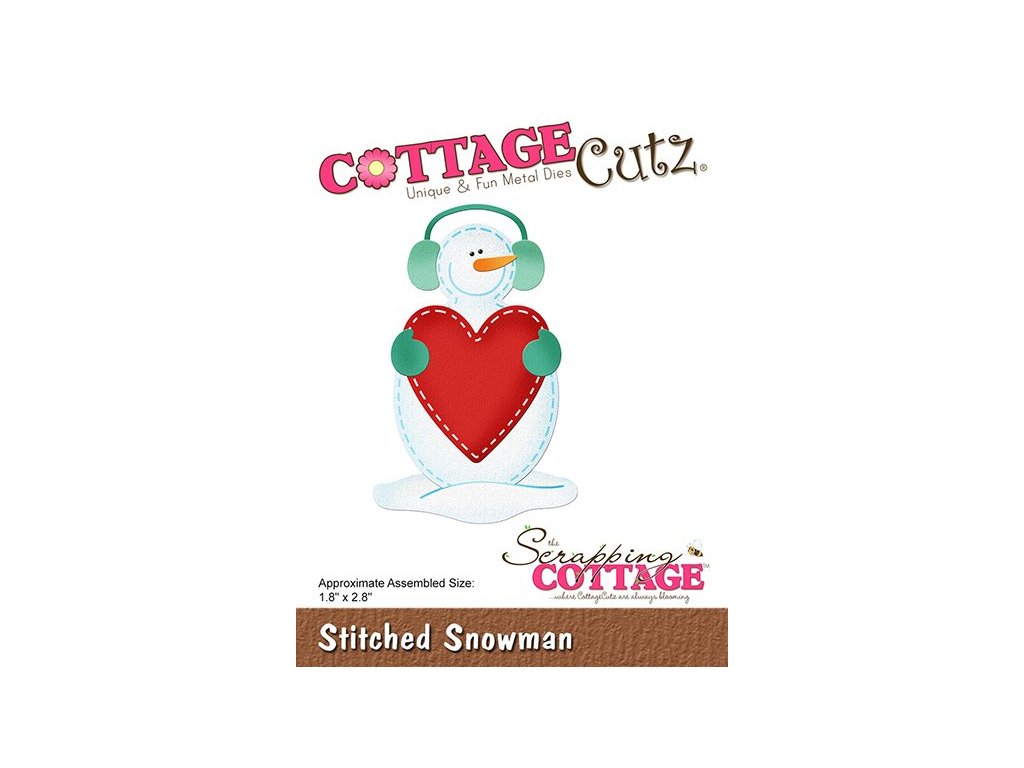scrapping cottage stitched snowman cc 525