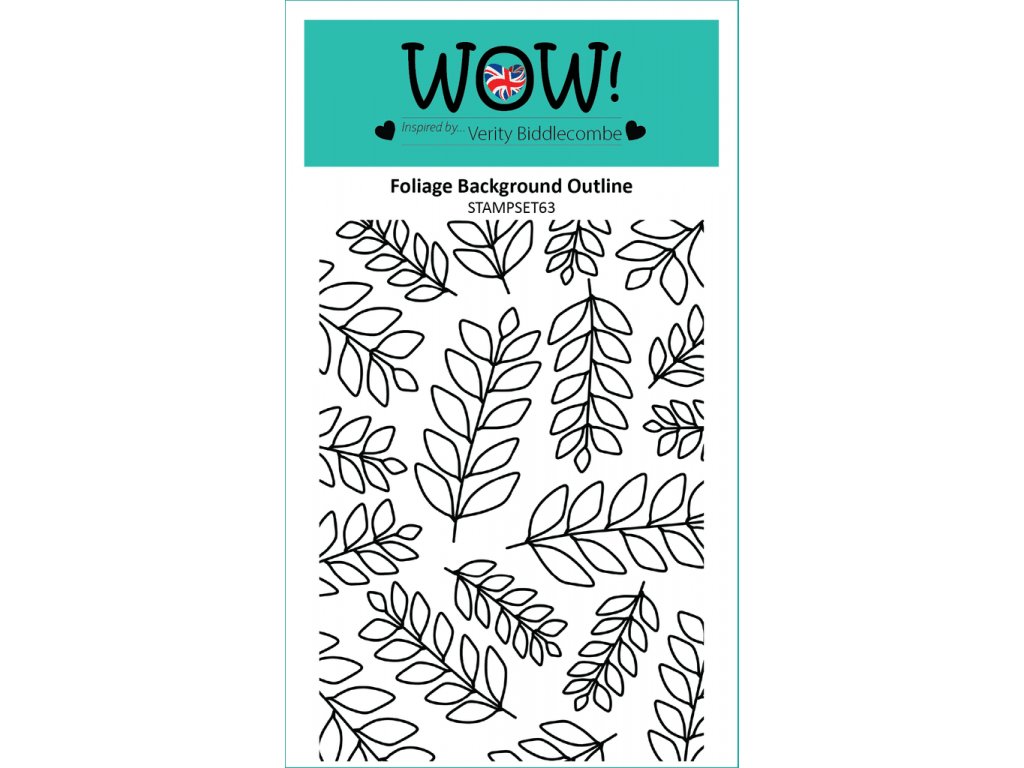foliage background outline by verity biddlecombe clear stamp set a6 4897 p