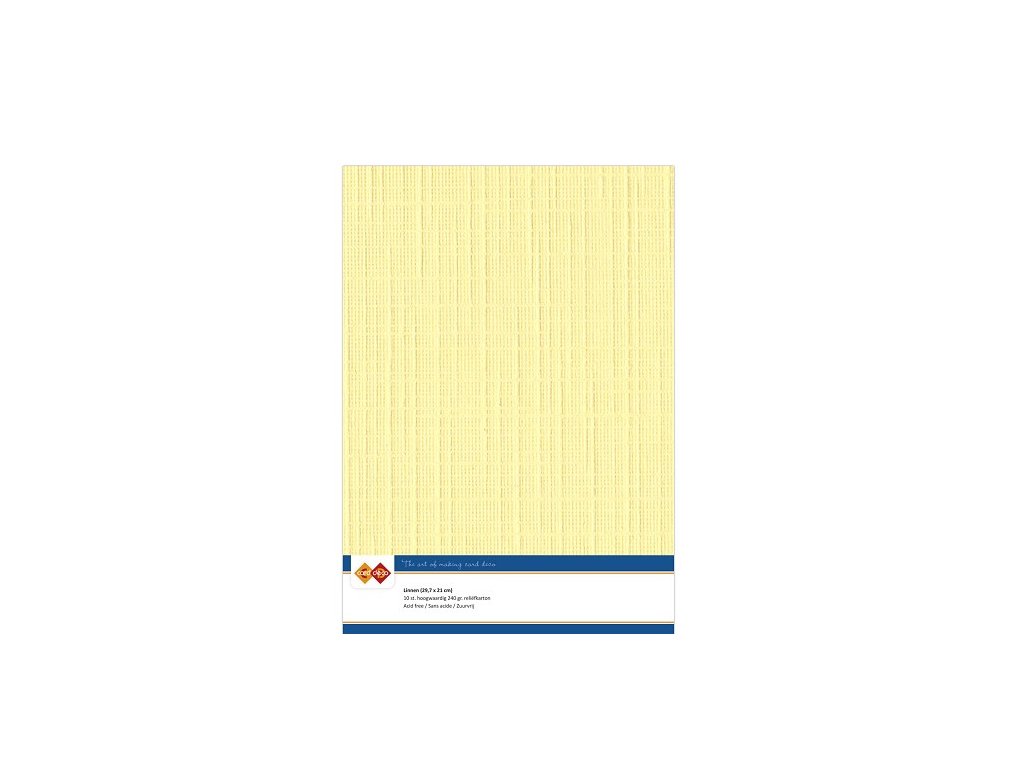 Card Deco -  A4 / YELLOW - 10x jednobarevná scrapbooková čtvrtka