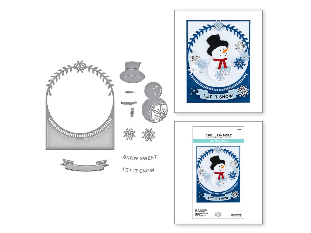spellbinders let it snowman a2 cardfrontg etched di