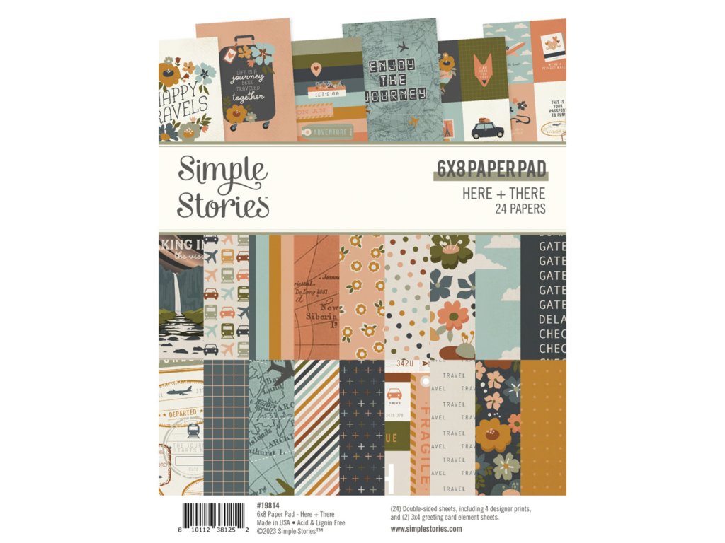 simple stories here there 6x8 inch paper pad 19814