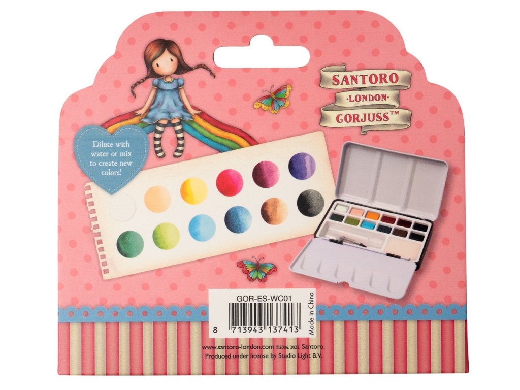 stuhhdio light gorjuss watercolor set w tray water b