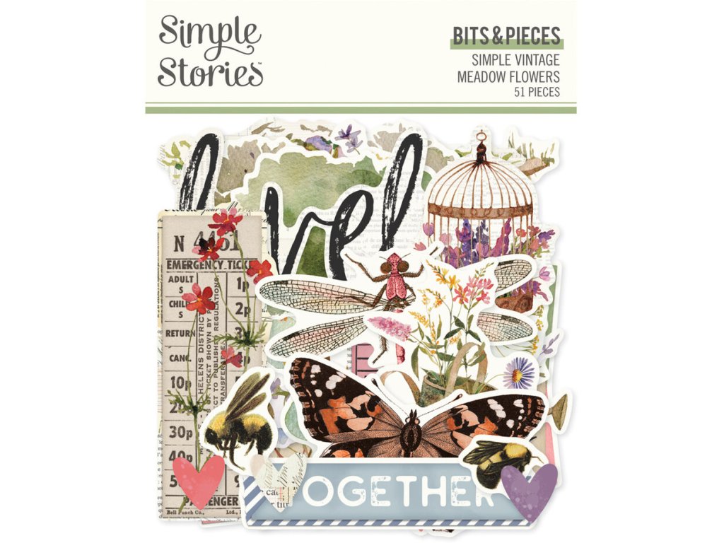 simple stories simple vintage meadow flowers bits