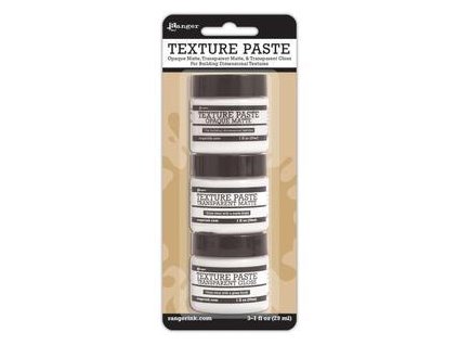 Tim Holtz - TEXTURE PASTE / OPAQUE MATTE + TRANSPARENT MATTE + TRANSPARENT GLOSS - strukturovací pasty