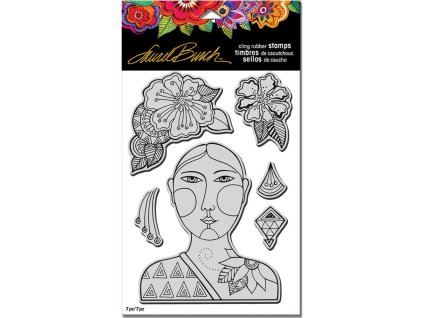 Stampendous - BLOSSOMING WOMAN - cling gumové razítko + maska