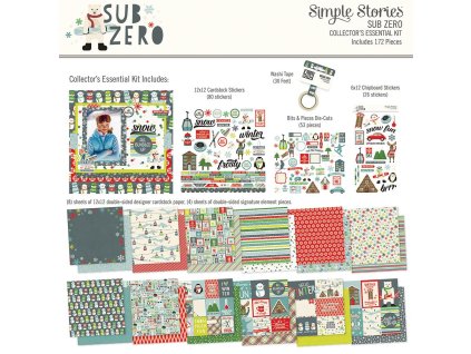 Simple Stories - SUB ZERO - 12" XXL " kompletní scrapbooková sada