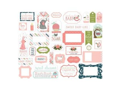 Carta Bella - ROCK-A-BYE BABY / GIRL / 2 - papírové výseky, 33 ks