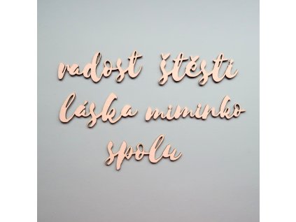 Hurá Papír - kartonové výseky / XL/ miminko, štěstí, láska, spolu...5 ks