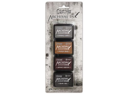 Archival Ink - distress kit3 - mini razítkovací voděodolná barva