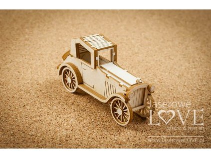 Laserowe LOVE - 73B / Automobil 3D - Vintage Gentelman - kartonové výseky, LA19152