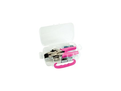 We R - CROP-A-DILE / PINK SET / HOLE PUNCH&EYELET SETTER - kleště upevnění průchodek + příslušenství