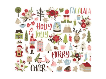 Simple Stories - HOLLY JOLLY - vánoční papírové obrázky